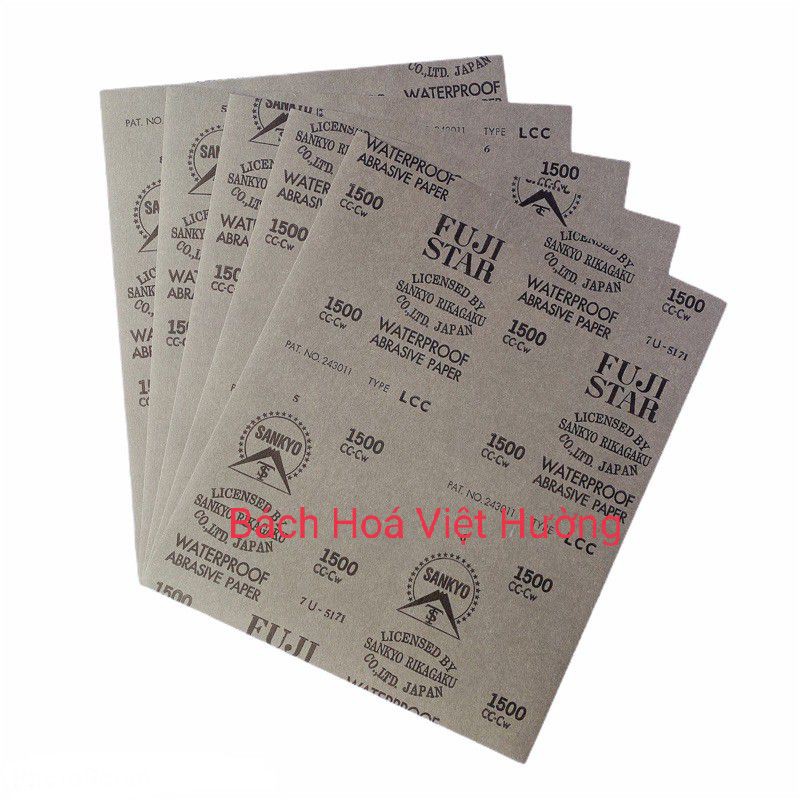 Giấy giáp, nhám nước Nhật Bản  đủ độ nhám từ P100 đến P2000 ( giá 1 tờ)