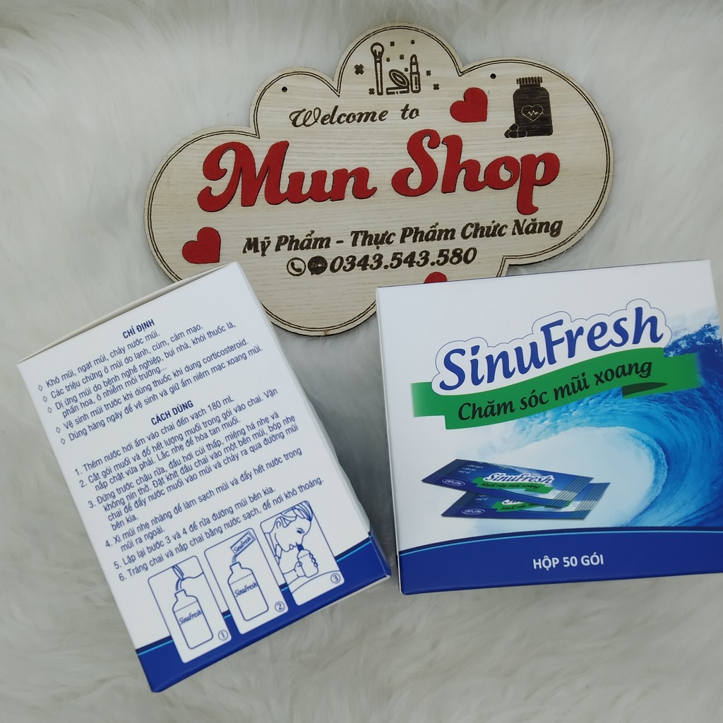 Sinufresh - Muối Rửa Mũi Xoang Hộp 50 Gói