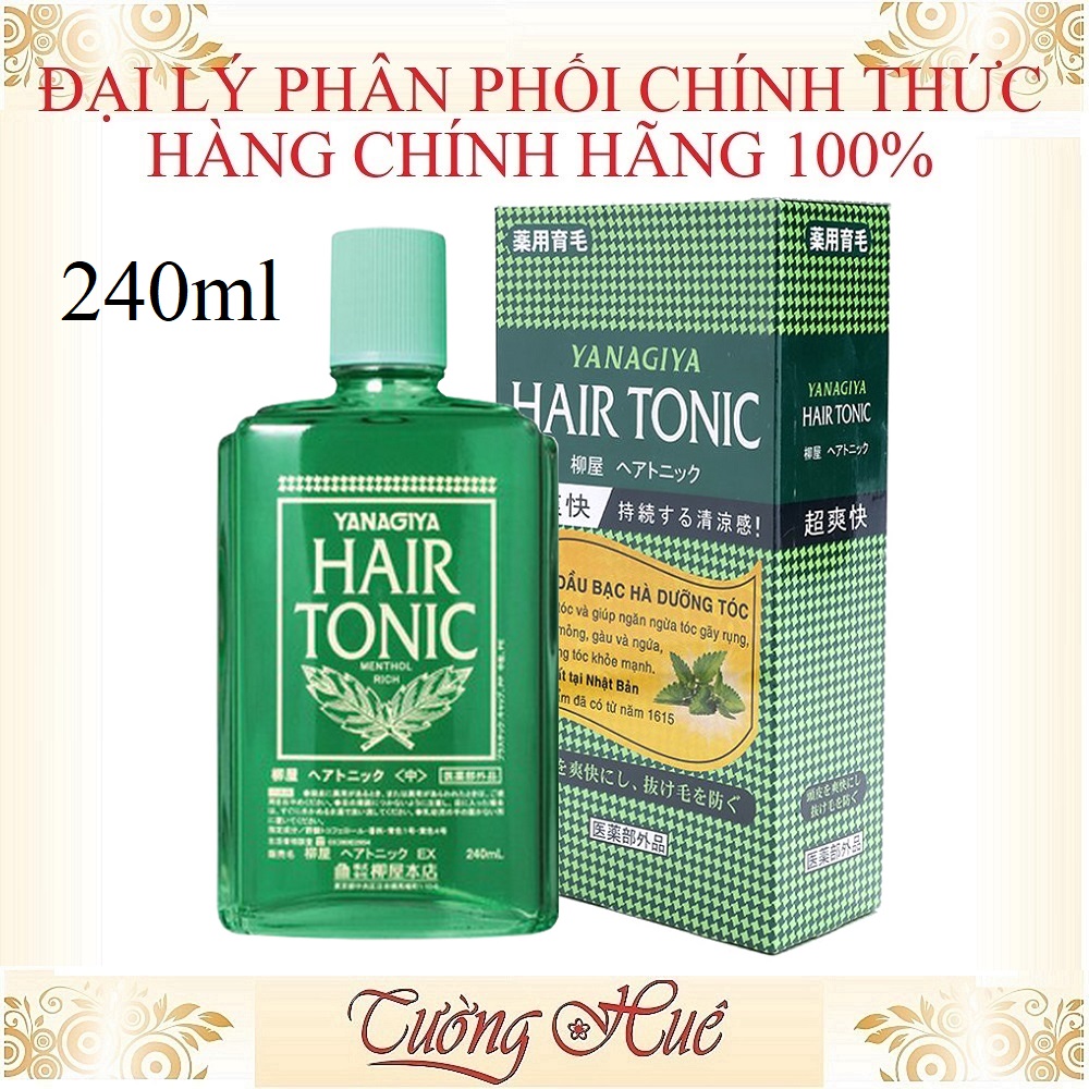 Tinh Dầu Dưỡng Mọc Tóc Hương Bạc Hà YANAGIYA Hair Tonic - 240ml.( Xanh Lá )