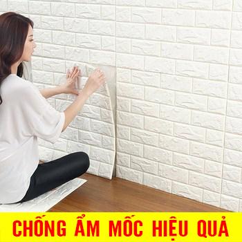 Sale giá gốc Set 16 tấm xốp dán tường 3d giả gạch Ngọc Diệp Decor