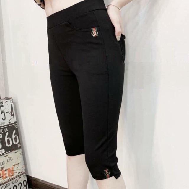 Quần ngố nữ/quần lửng quần ngố nữ đẹp cạp cao gấᴜ lệch vải umi co giãn _ xuong may tienthao