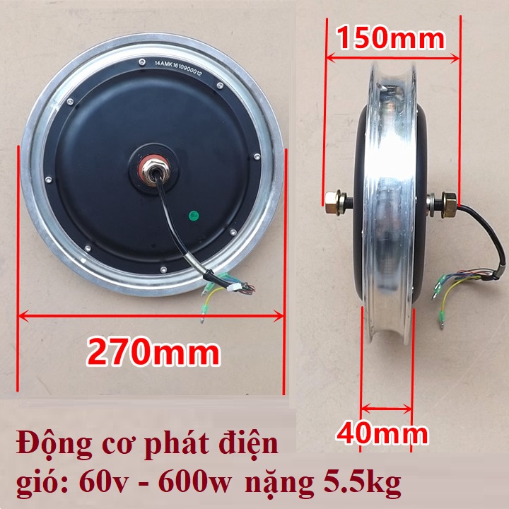 [HCM]Động cơ phát điện 36v-300w 60v-600w
