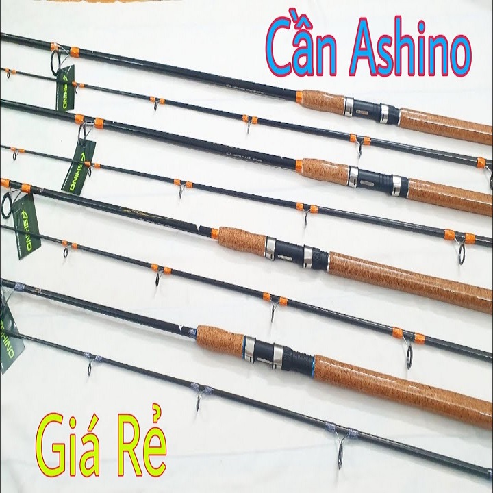 [HCM]Cần Câu Ashino Black Max - Cần Câu Cá Cán gỗ Carbon