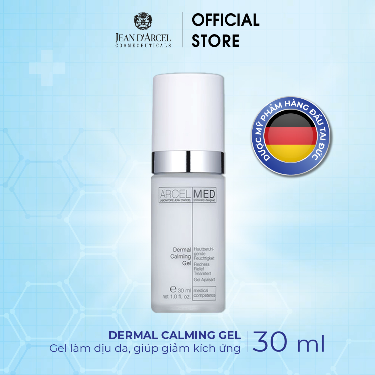 J101 Gel làm dịu da, giúp giảm kích ứng Arcelmed - Dermal Calming Gel 30ml