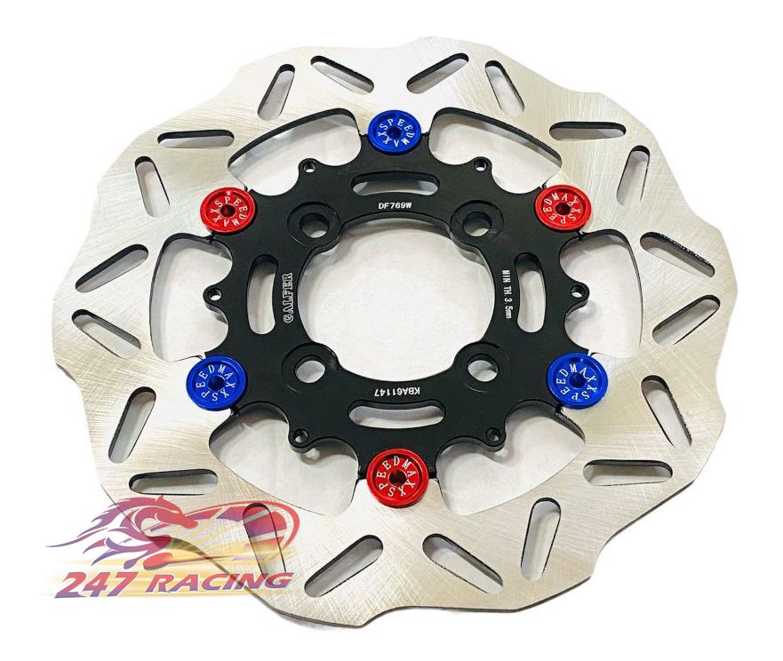 Đĩa Thắng Kiểu CNC Bông 220 gắn Sirius Exciter Wave Dream....màu Đen