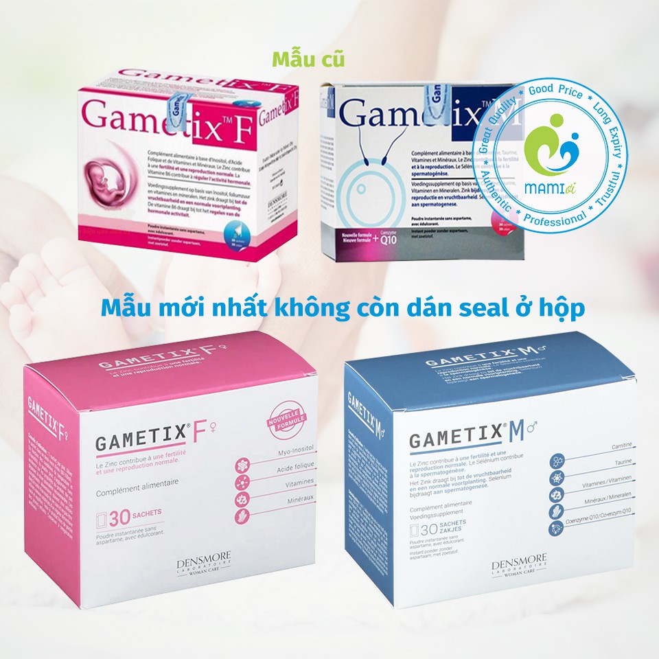 Thực phẩm chức năng (30 gói) hỗ trợ tăng khả năng thụ thai cho nam/nữ từ 18 tuổi Densmore Gametix M/F, Pháp
