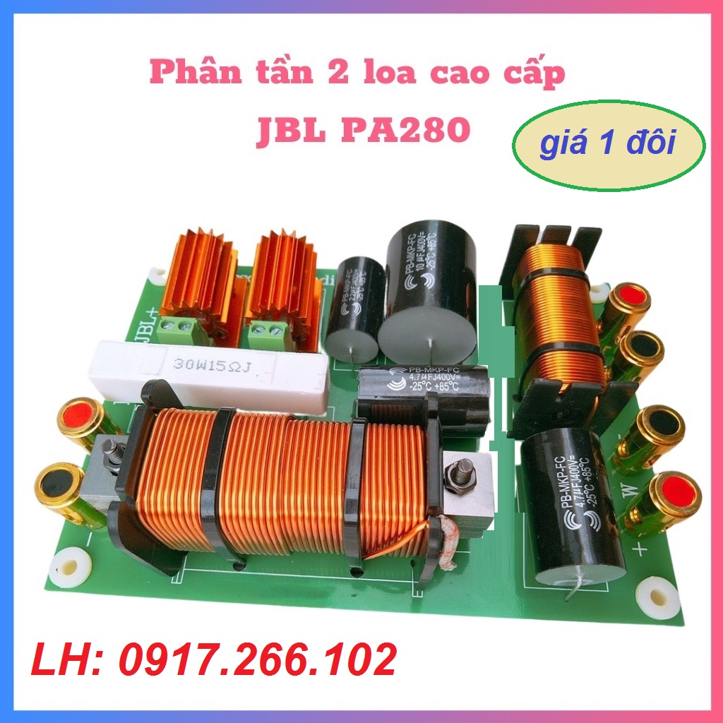 Mạch phân tần 2 loa 1 bass 1 treble pa 280 - giá 2 chiếc - 2 phân tần loa 2 loa