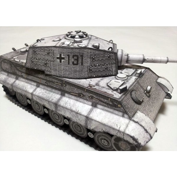 Mô hình giấy 3D xe tank King Tiger tỉ lệ 1/35