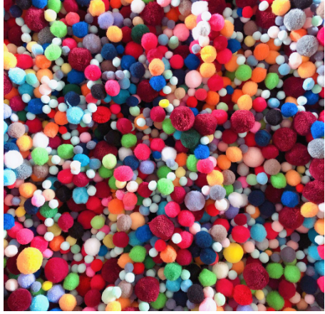 10/20 hạt pompom lộn xộn ngẫu nhiên màu & size