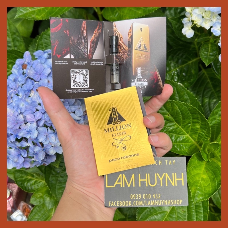 Vial Nước Hoa 1 MILLION ELIXIR parfum intense 1,5ml