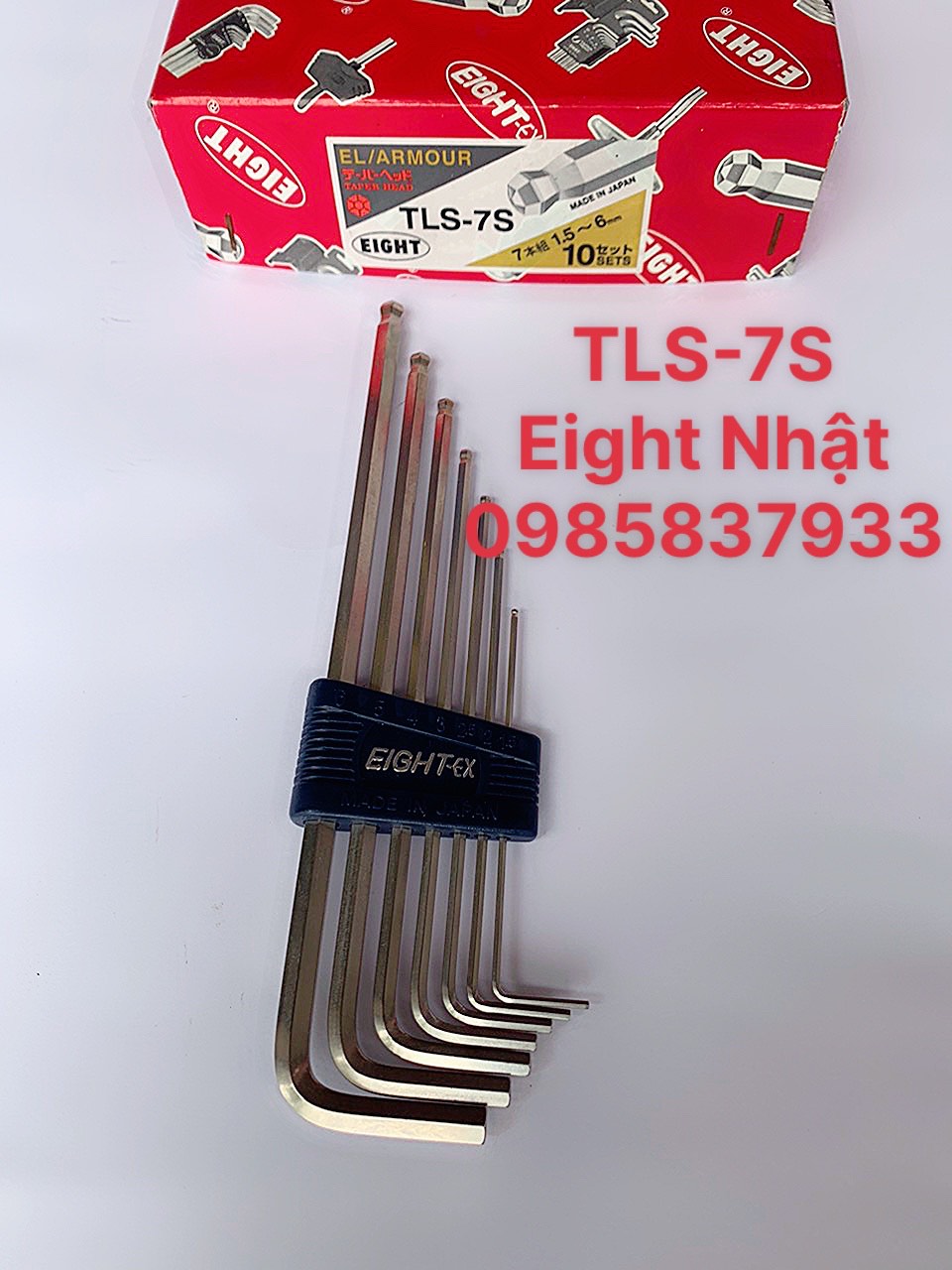 Bộ lục giác TLS-7S Eight Nhật tại MáyNTT vặn ốc lục giác chìm bảo hành dài hạn dễ dàng sử dụng hiệu quả