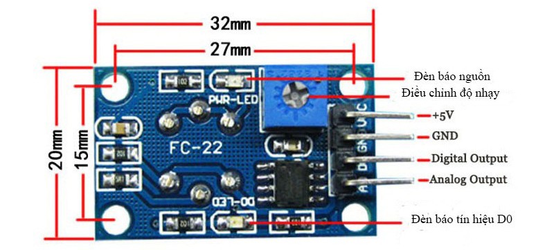 Module Cảm Biến Khí Gas MQ-2