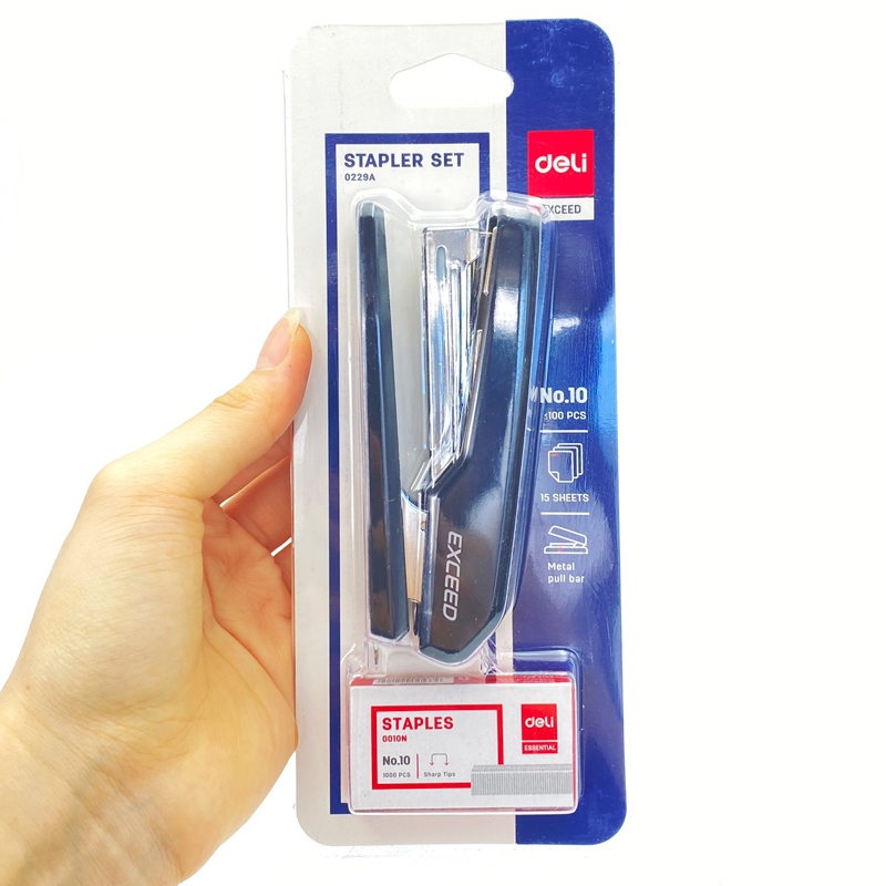 Dập Ghim Số #10 Đinh Ghim Deli E0229A - Màu Đen