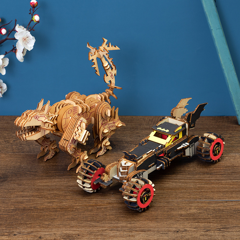Đồ chơi lắp ráp gỗ 3D Mô hình Xe Batman Bat Mobile