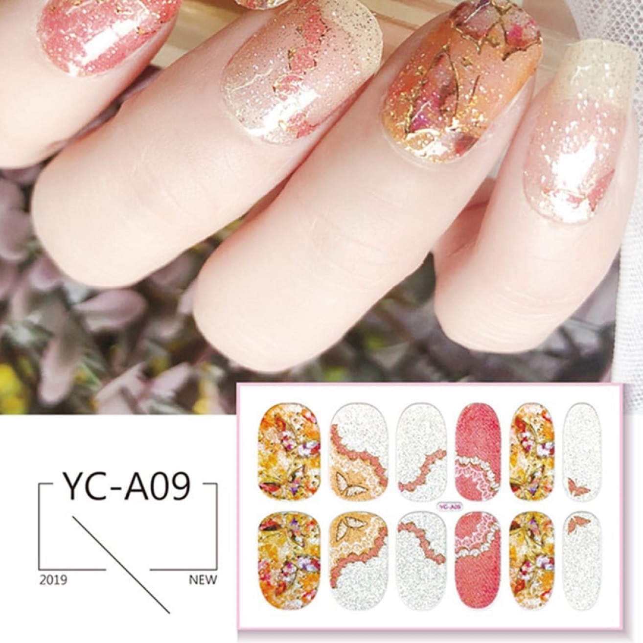 Sticker 3D cao cấp trang trí móng Hàng Mới Về