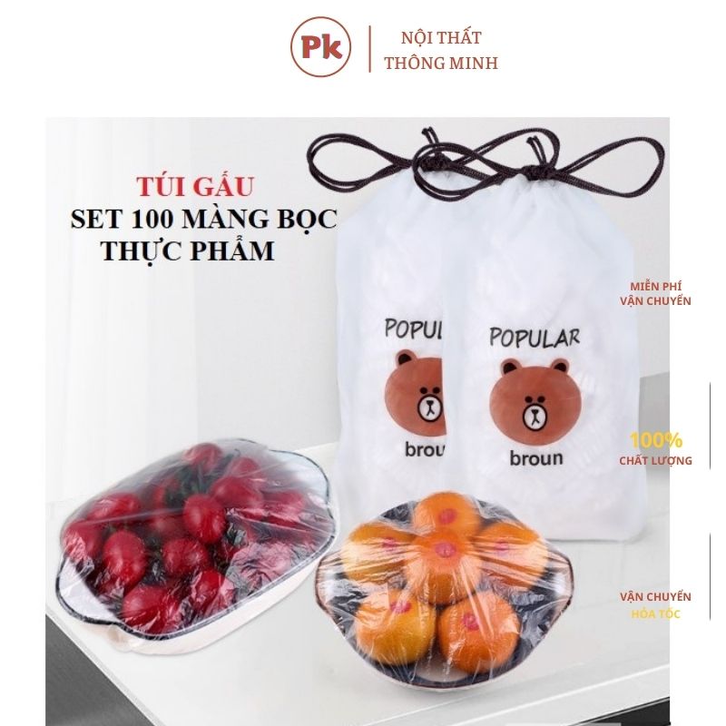 Set 100 túi bọc thực phẩm đa năng