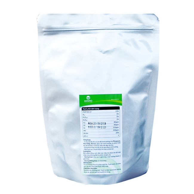 [HCM]Phân tan chậm Hữu cơ Khoáng MINRO 5-5-5+TE dạng túi lọc ( gói 36 túi)