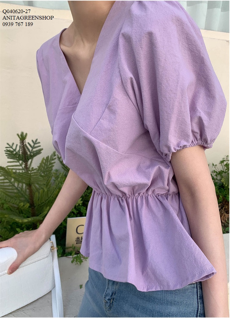 Q040620 ÁO KIỂU MÀU TÍM