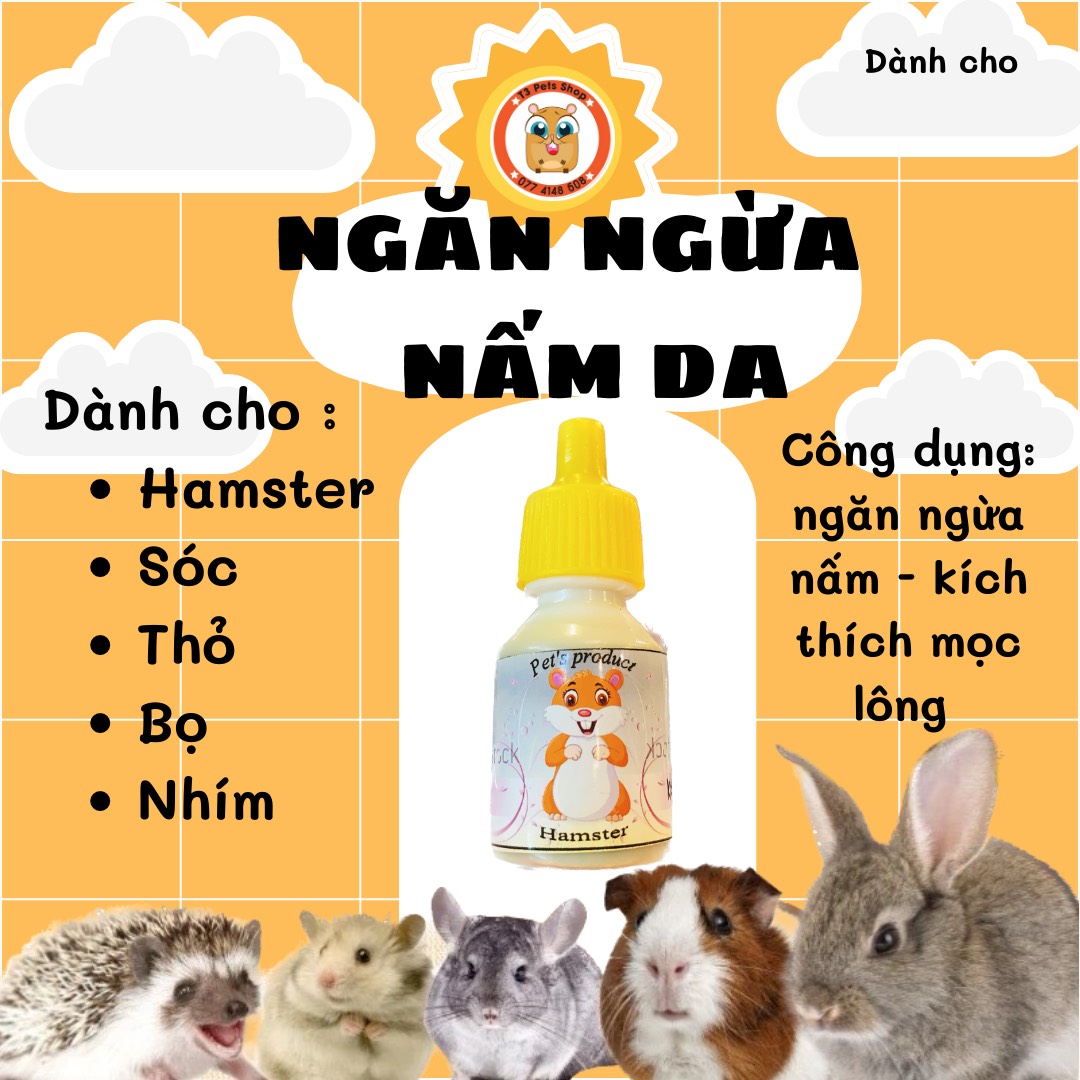 Chai làm mọc lông và chữa nấm cho loài gặm nhấm