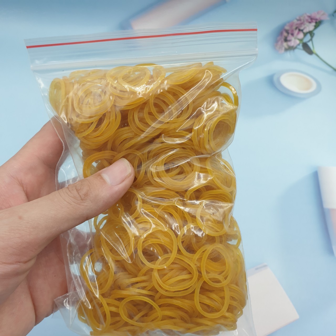 Dây chun buộc tóc 100g, vòng dây nịt cột đồ làm tóc 500g