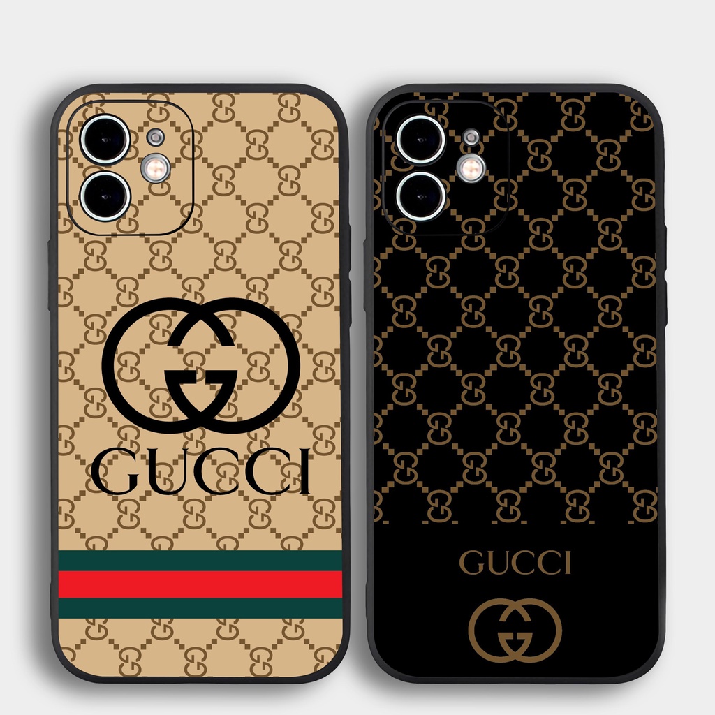 Ốp lưng iPhone Gucci cạnh viền vuông silicon mềm dẻo cho iphone  6/6s/7/8/X/XR/XS/11/12/13 Pro Plus Max - MixASale