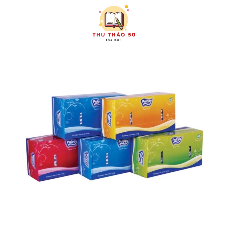 Khăn giấy hộp Pulppy 180 tờ/ hộp.