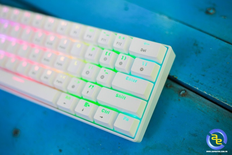 Bàn phím cơ E-DRA EK361W V2 Bluetooth White Blue switch