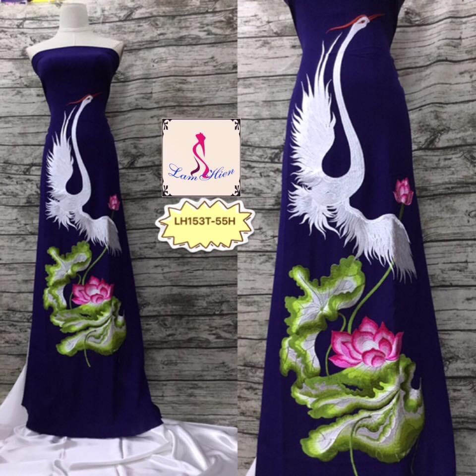 Vải áo dài thêu cao cấp LH153