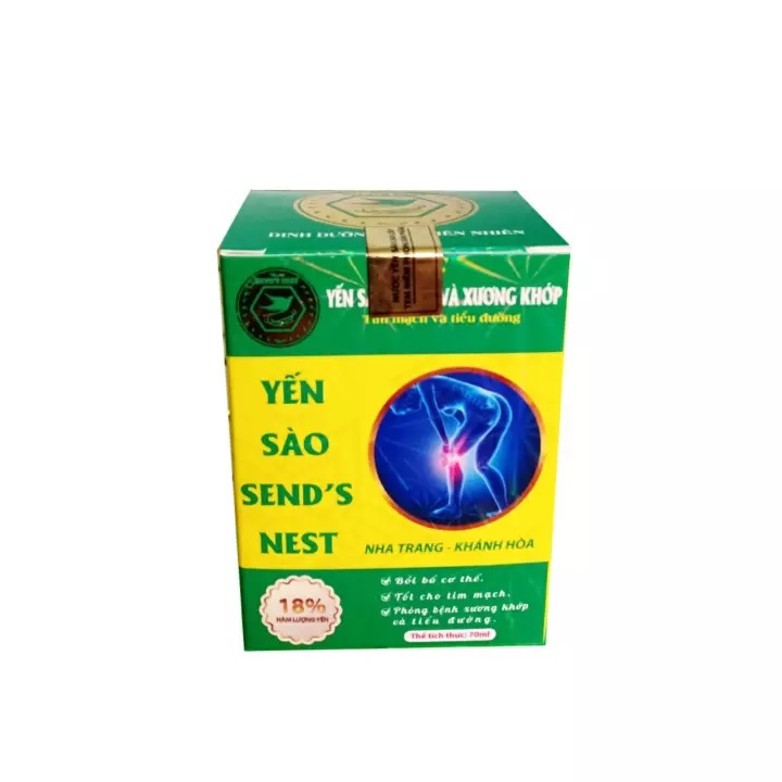 Yến sào Send's Nest 18% yến tổ cho người tiểu đường bổ sung canxi và đường Isomalt (1 hủ)