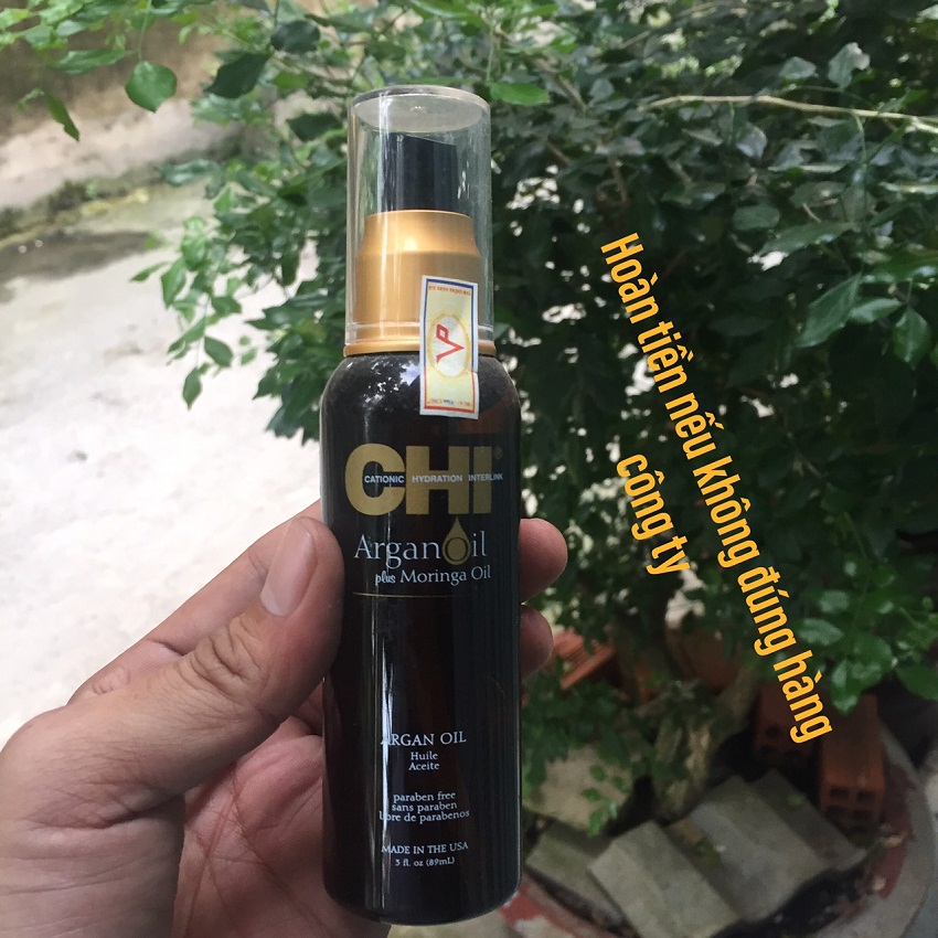 [HCM]Tinh dầu CHI Argan Moringa Oil dưỡng tóc khô hư tổn cao cấp Mỹ 89ml