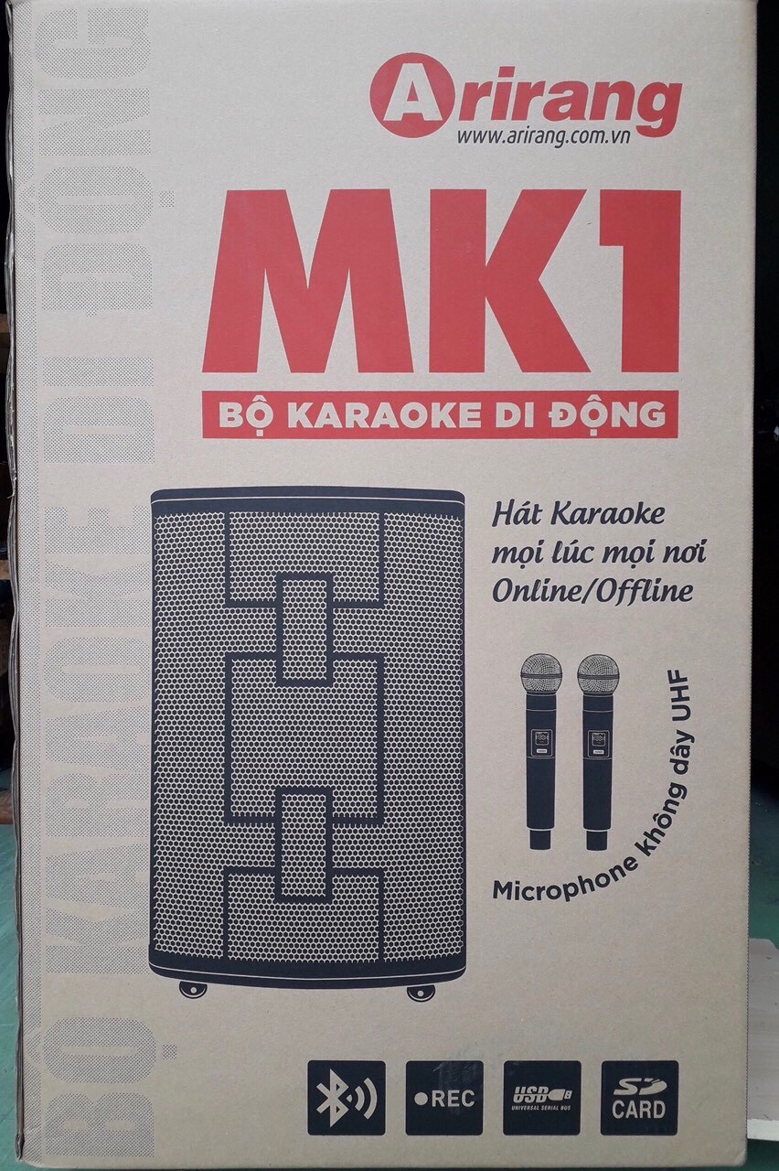 Loa Kéo Di Động Arirang MK1(kèm 2 cây micro không dây võ nhôm cao cấp)