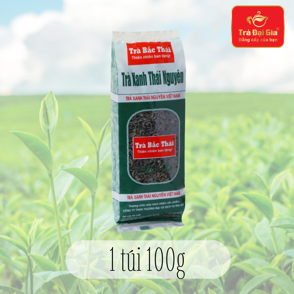 Trà xanh Thái Nguyên - Trà Đại Gia (1 túi 100g)