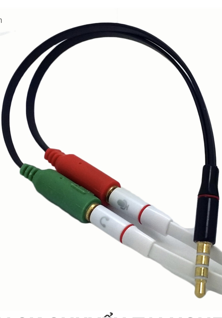 [HCM]Cáp Chia Audio 3.5mm Ra Mic Và Loa  - Xanh Đỏ