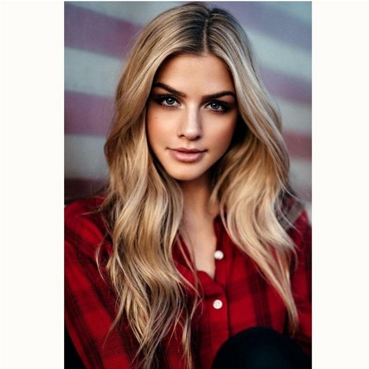 Tóc giả nữ nguyên đầu,tóc giả nữ cao cấp làm bằng tơ mềm mượt như tóc thật (màu vàng kim) + tặng kèm lưới