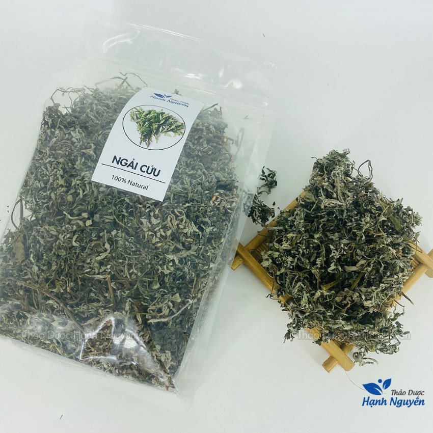 Ngải cứu khô 1kg, lá ngải cứu, không lẫn cành, xông giải cảm, giảm đau xương khớp, điều hoà khí huyết