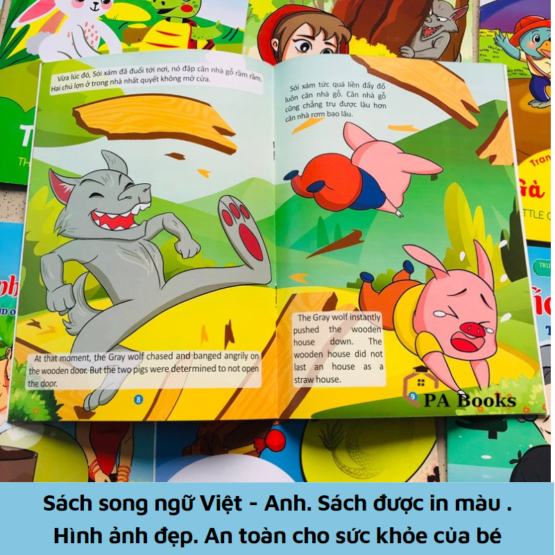 Combo 20 Quyển Truyện Tranh Cổ Tích Song Ngữ Cho Bé - Quét Mã QR Code Nghe Đọc Truyện Bằng Tiếng Việt