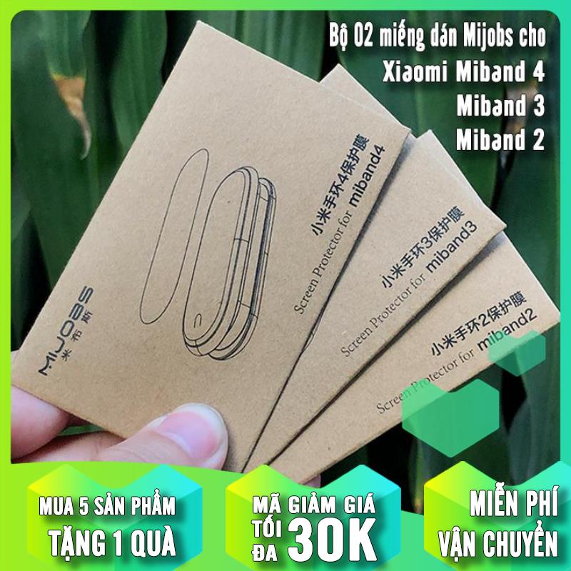 Bộ 02 Miếng dán màn hình dành cho vòng đeo tay Xiaomi Miband 2 / 3 / 4 hiệu Mijobs