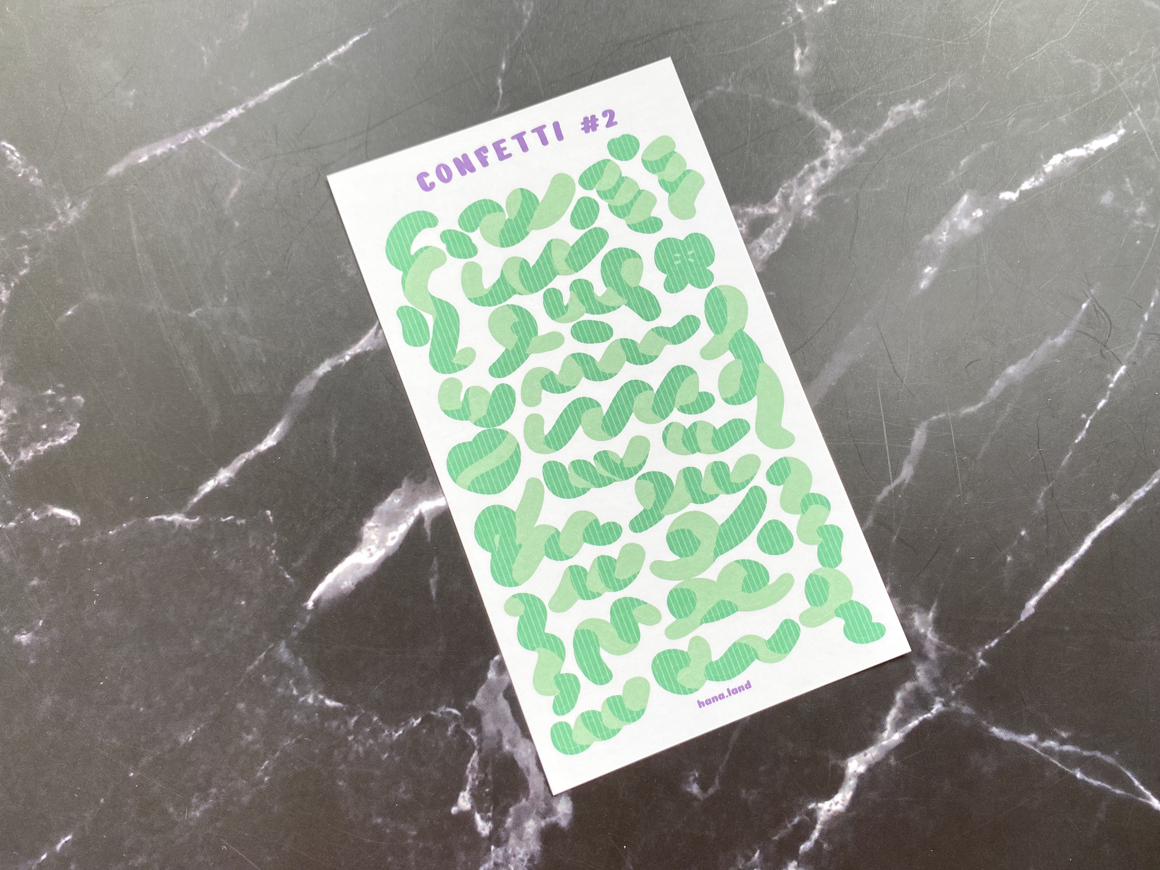 [Confetti #2] Sticker decal confetti hoa giấy #02 _ hanaland