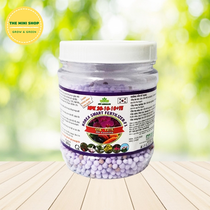 Phân tan chậm cho lan cây cảnh Hàn 20-10-10+TE 200g