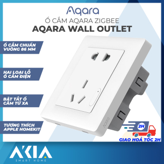 Ổ cắm điện thông minh Aqara, Ổ điện âm tường vuông, Hẹn giờ bật tắt từ xa thumbnail