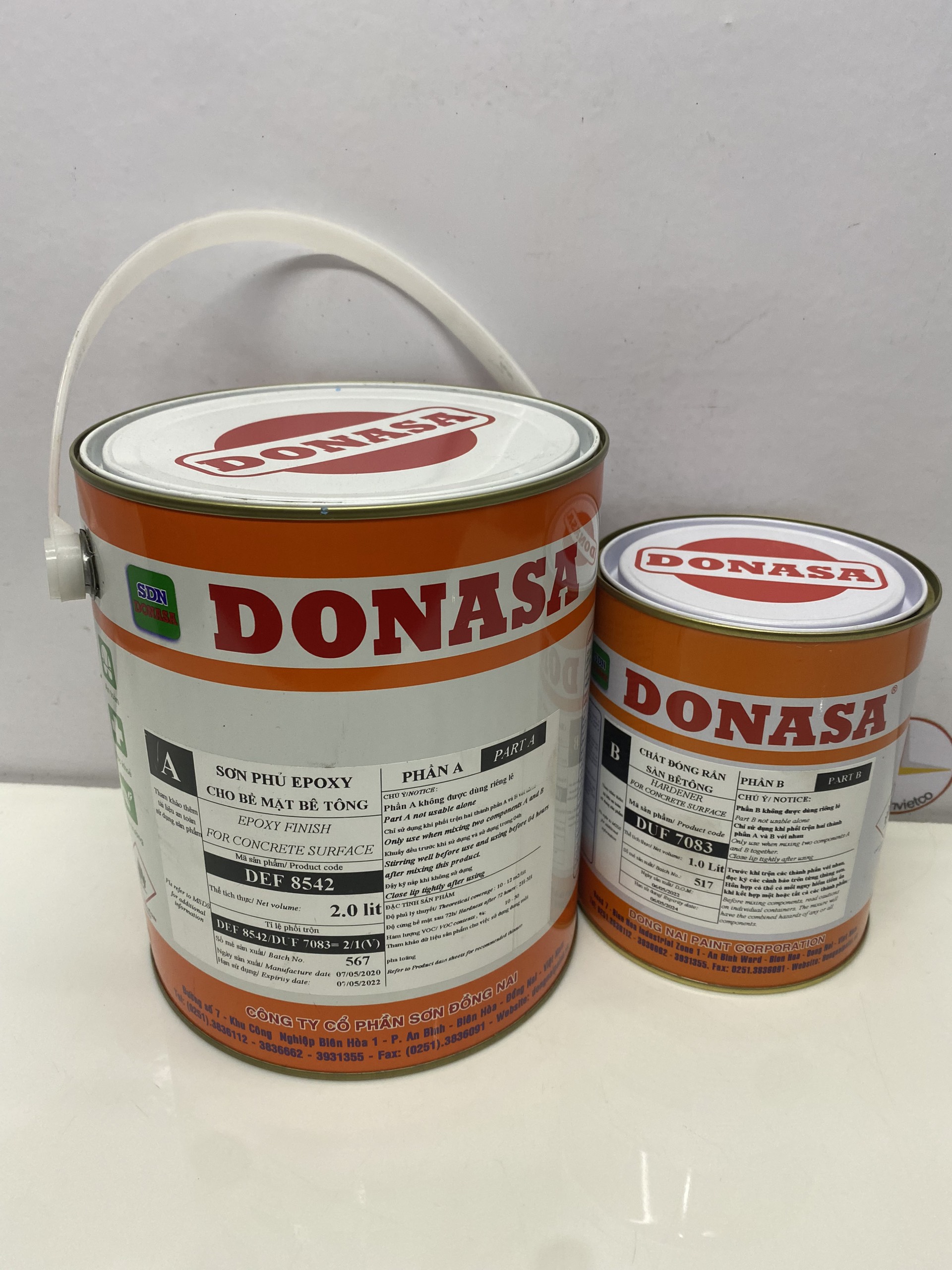 Sơn sàn bê tông Donasa nhiều màu 3L
