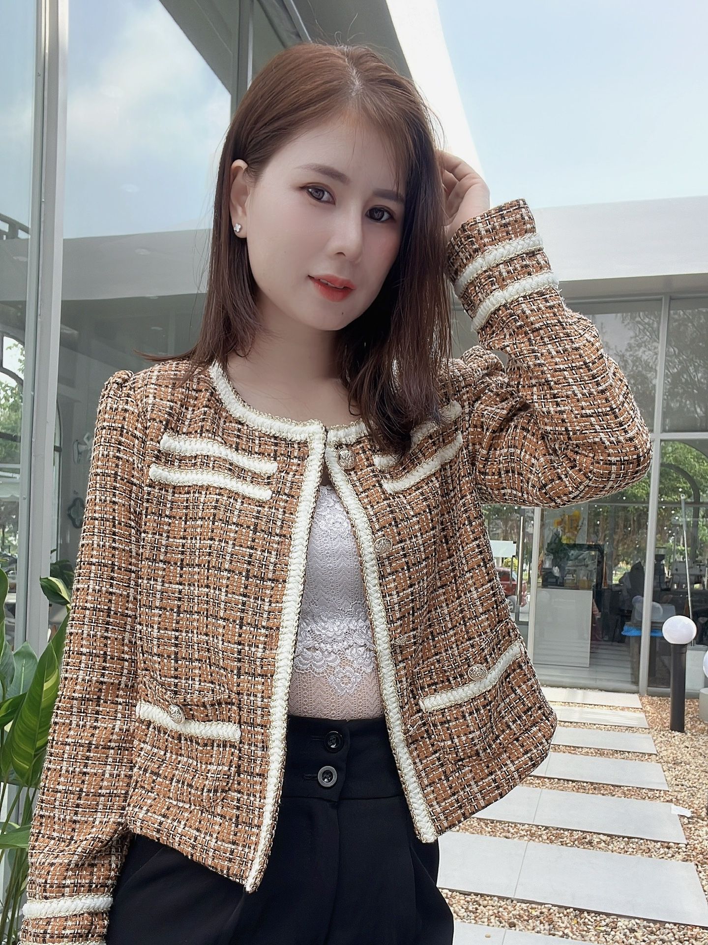 DA4- ÁO DẠ KIỂU CÔNG SỞ THANH LỊCH