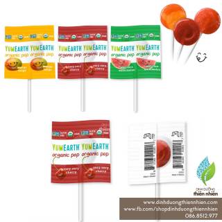 HCMKẹo Mút Trái Cây Hữu Cơ Yum Earth Organic Lollipops Set Lẻ 10 Cây thumbnail