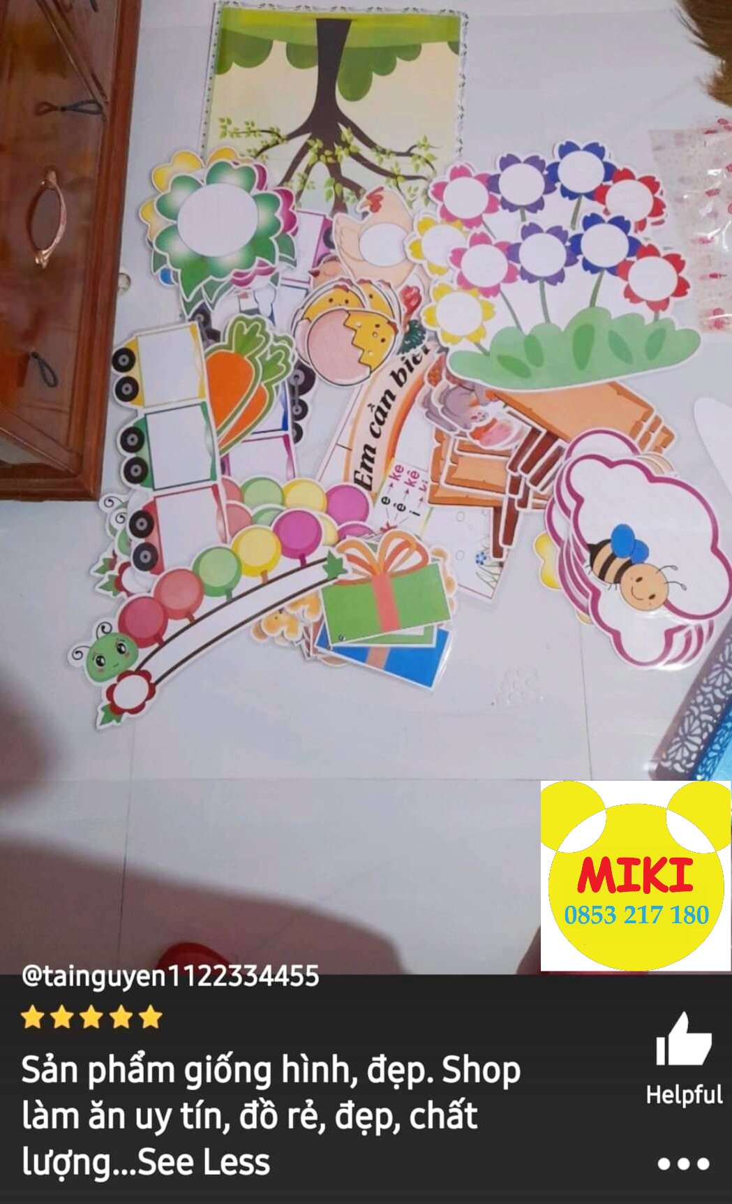 Bé sâu 5 đốt liền handmade (Đồ Dùng Dạy Học MIKI)
