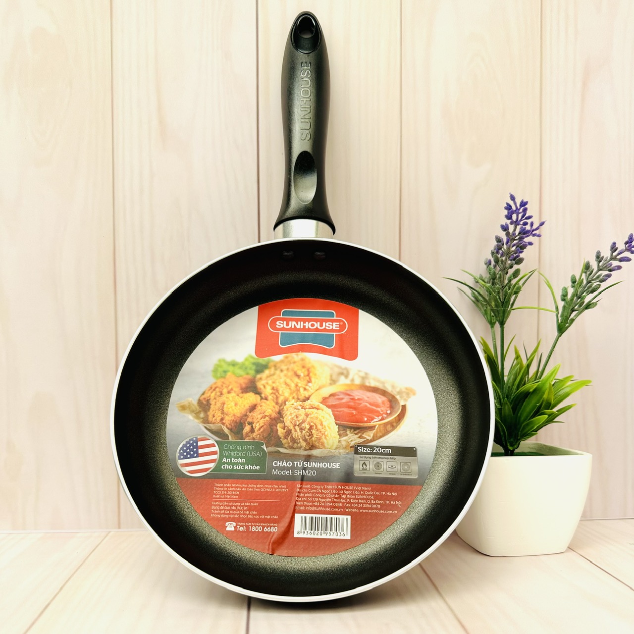 Sunhouse induction cooker 20cm thick bottom of 2.1mm thick non-stick coating Blackford all kinds of cooker
