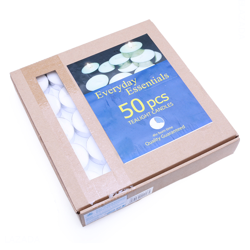 [BST Nến trang trí Noel 2023] Hộp 50 nến tealight Eden Candle FTRAMART NQM2165 (Trắng), phù hợp trang trí và đốt tinh dầu