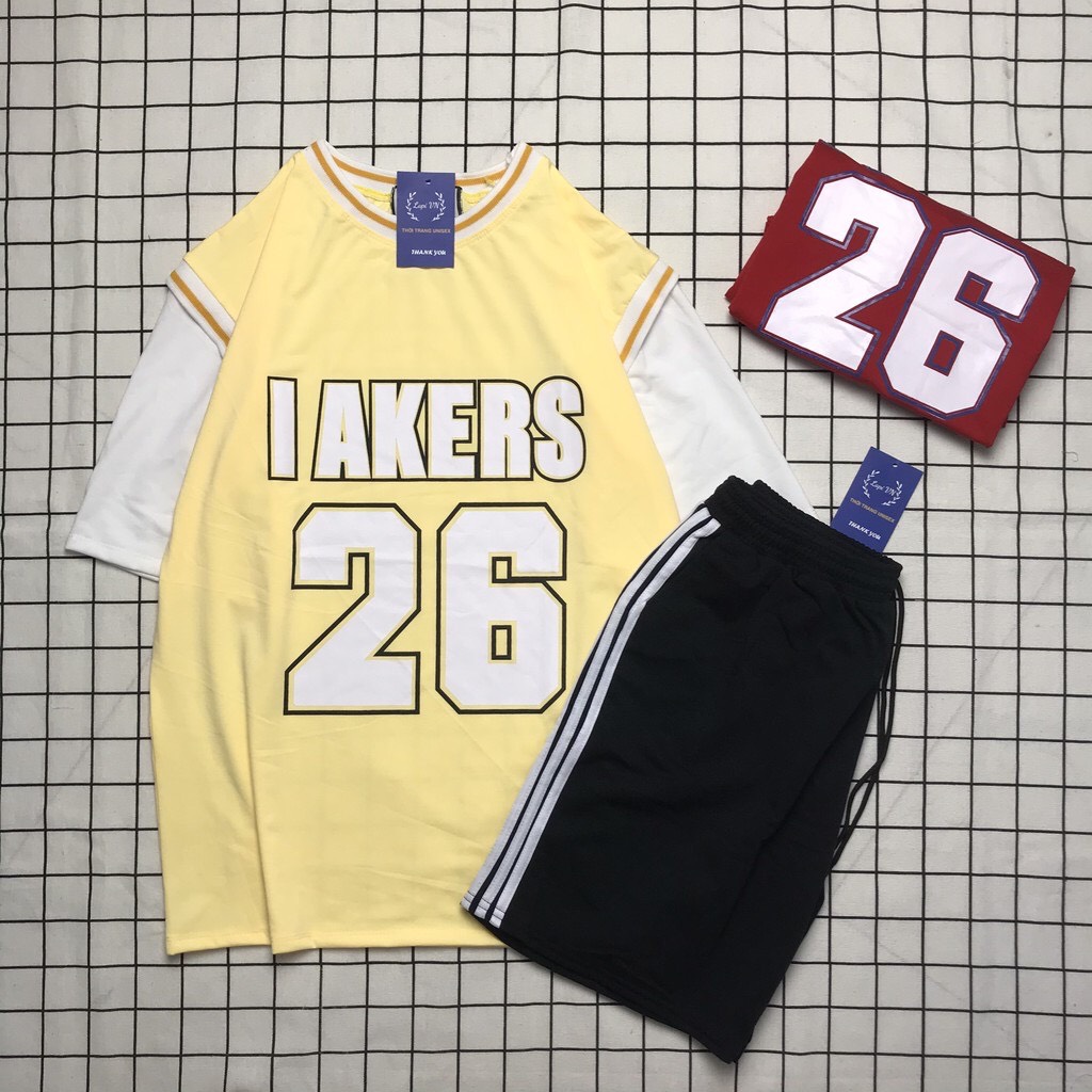 Đồ Bộ Coton Unisex Bóng Rổ Số 26 Phong Cách , Đồ Bộ Nam Nữ , Đồ Bộ Hàn Quốc, Đồ Bộ Thể Thao Đẹp TTSLB0106