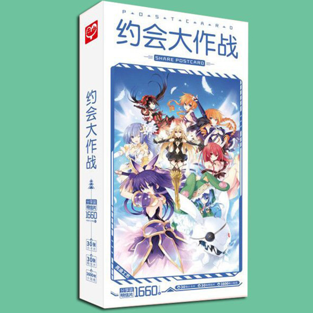 Hộp ảnh Postcard Date a live bộ ảnh có ảnh dán lomo postcard bưu thiếp