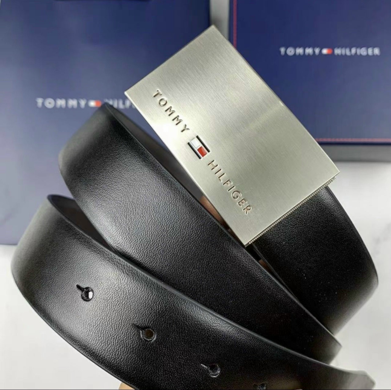 Thắt lưng nam tom.myy 2 mặt nam tính cao cấp có thể thay đổi mua 1 được 2 chuẩn hãng y hình fullbox túi giấy
