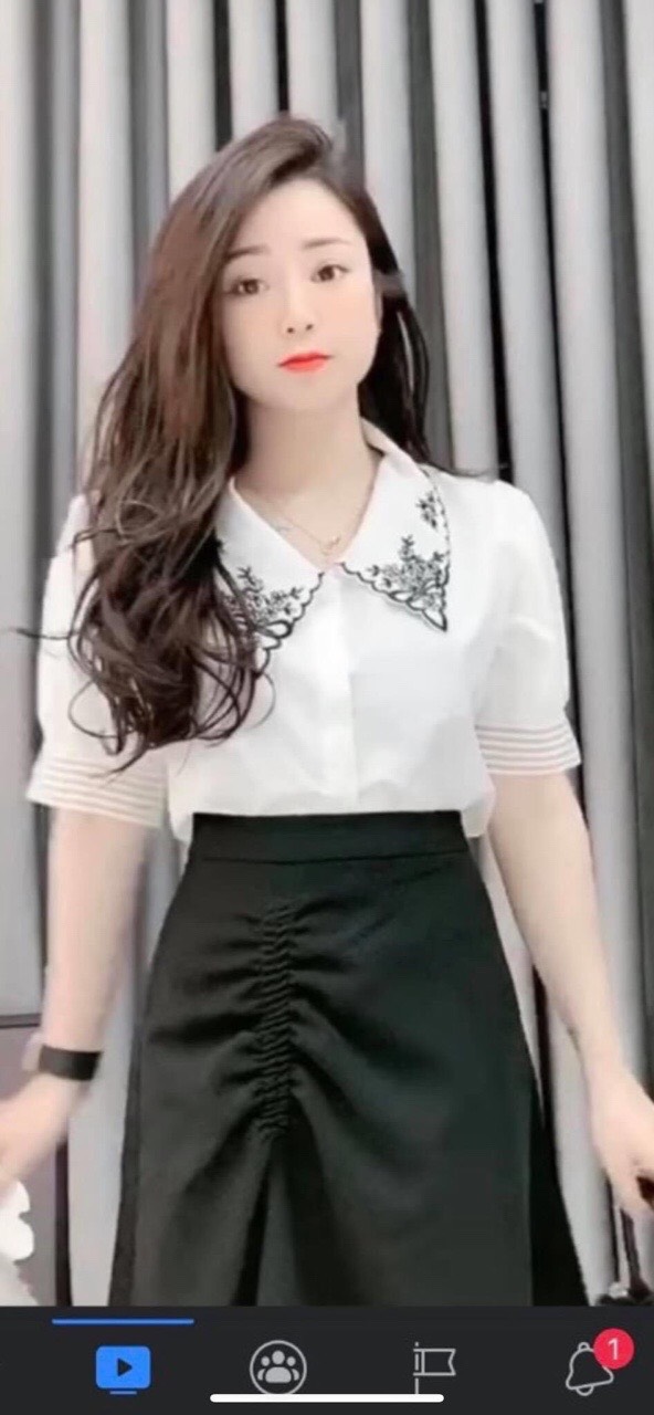 [HCM]ÁO SƠ MI TRẮNG CAO CẤP CỔ CÁCH ĐIỆU THÊU SANG CHẢNH PHỐI TAY PHỒNG - HÀNG THIẾT KẾ- CÓ BIGSIZE 45-75KG